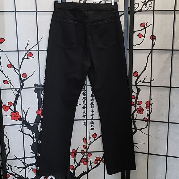 KHAITE Danielle Black Studded High Waist Jeans - Picture 9 of 13